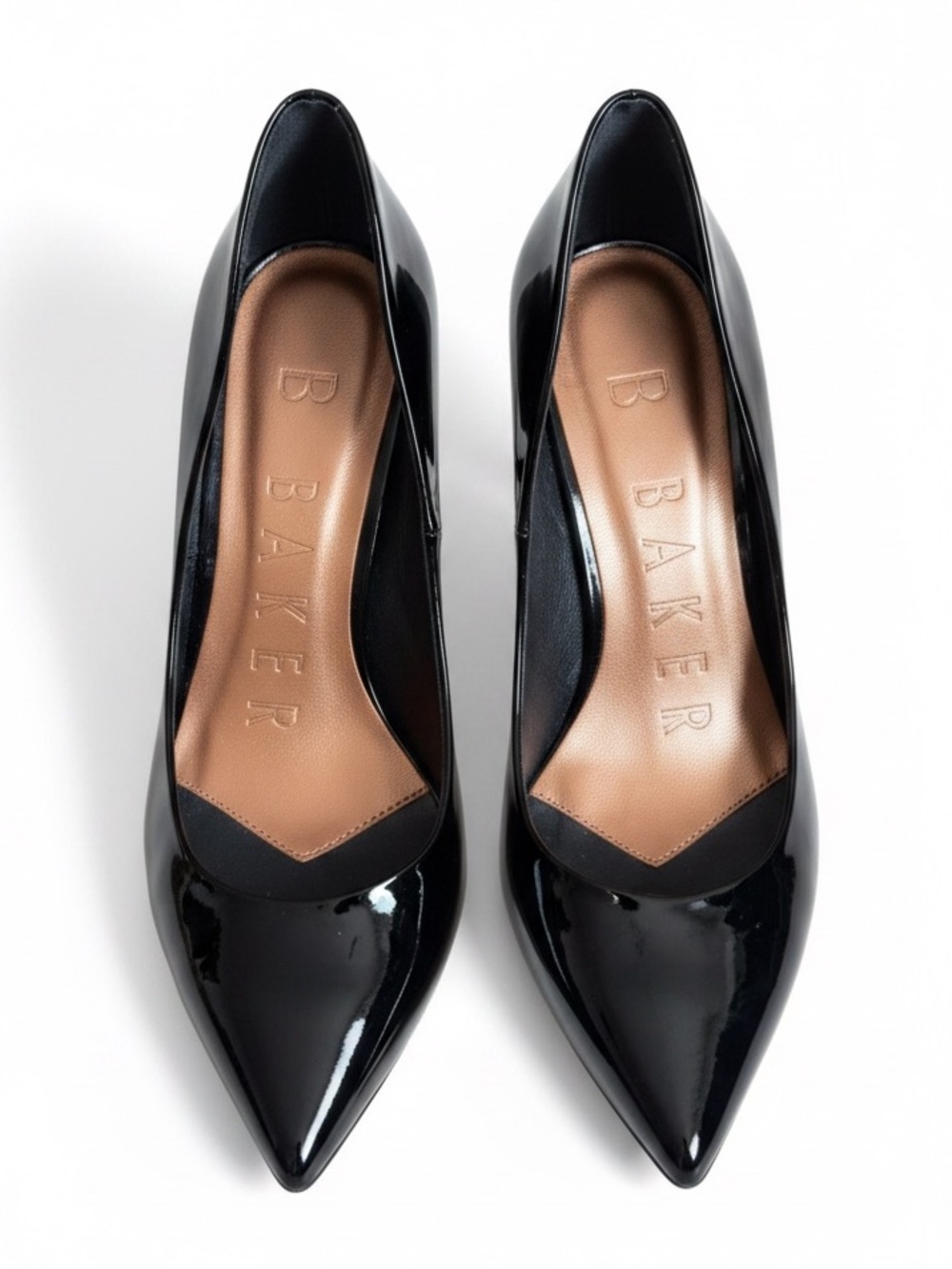 Ted Baker Patent Leather Stiletto Pumps Pointed Toe Black Heels EU 40 (US 9)